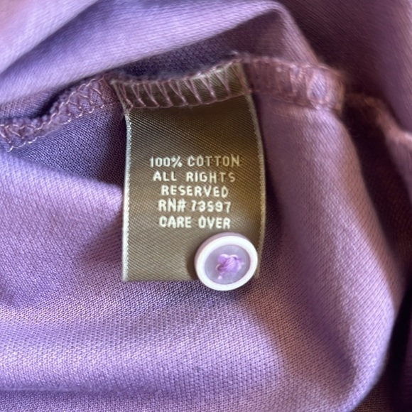 Raffi Polo Shirt Short Sleeve 100% Cotton Pique 2-Button Light Purple Large - Picture 10 of 11